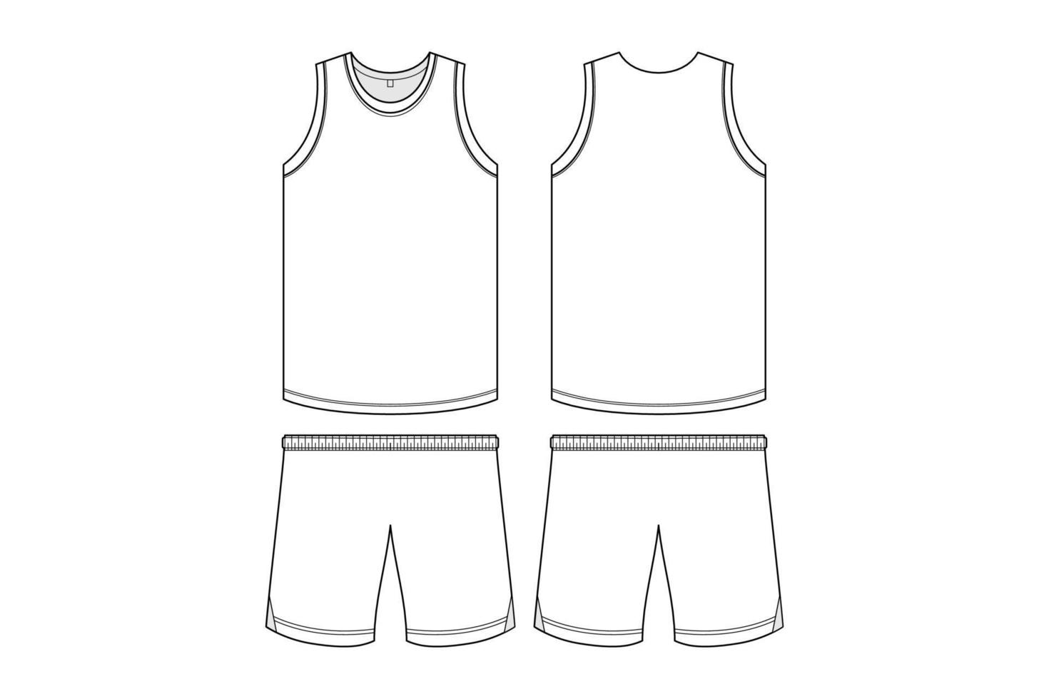 basketbal Jersey mockup vector lijn kunst