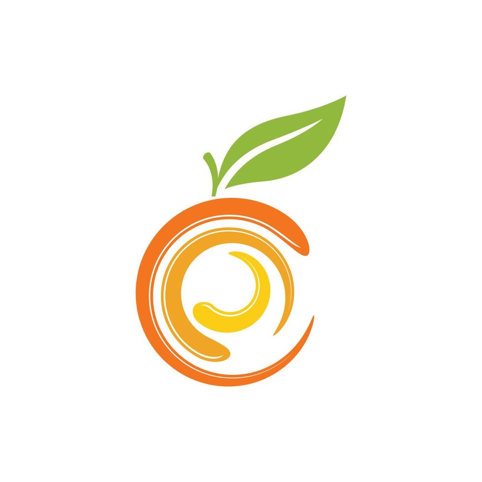 oranje logo ontwerp vector