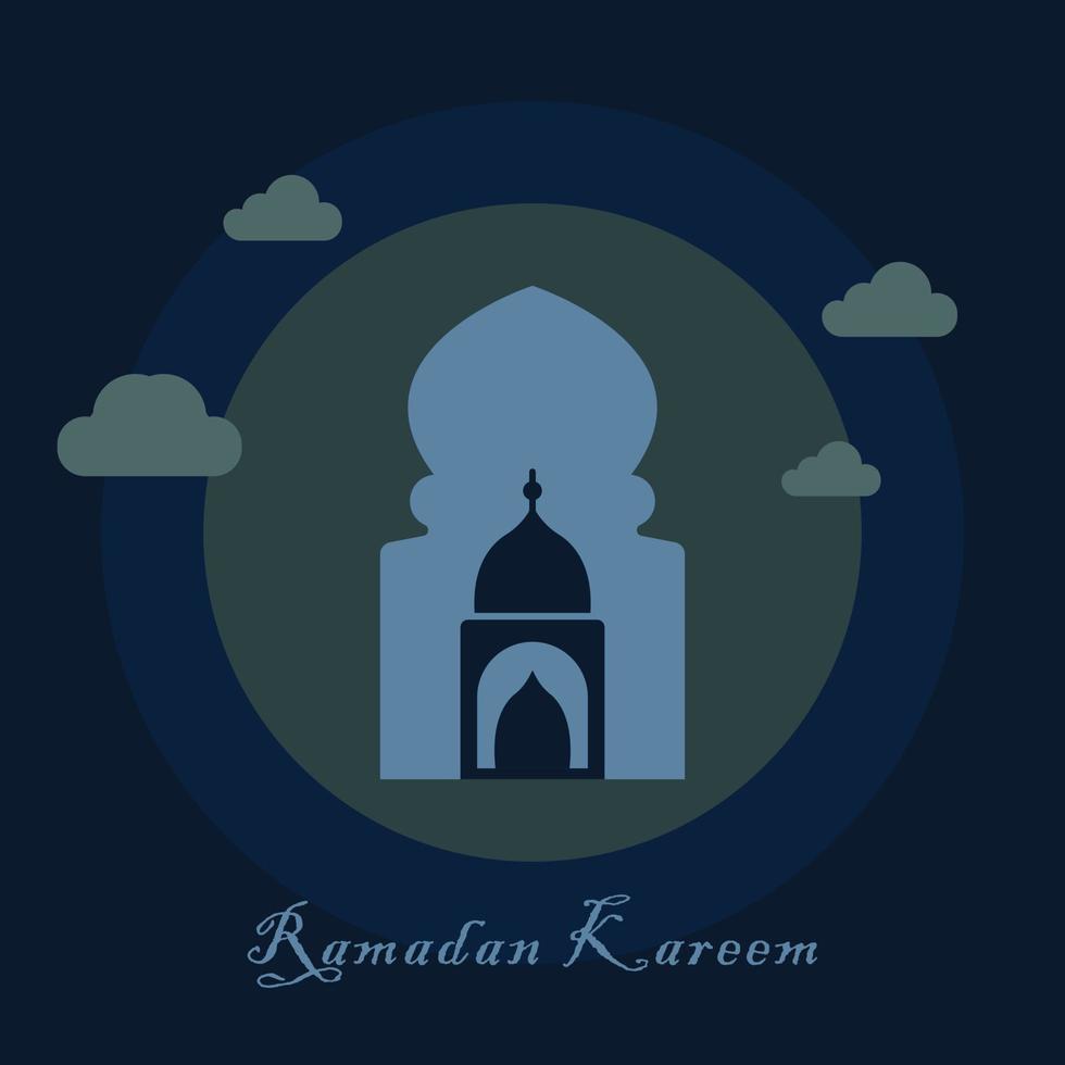 moskee achtergrond vector illustratie minimaal stijl ontwerp