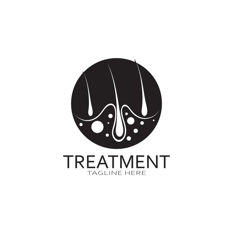 haar- behandeling logo haar- transplantatie embleem, verwijdering: logo vector beeld ontwerp illustratie