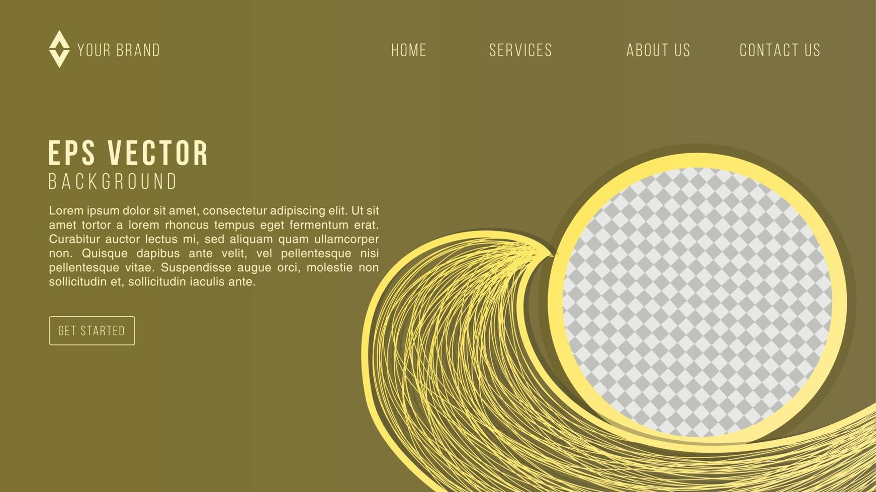 geel Aan bruin vector Hoes web sjabloon met golvend lijnen. slim ontwerp voor bedrijf advertenties. vector abstract, wetenschap, futuristisch, energie technologie concept