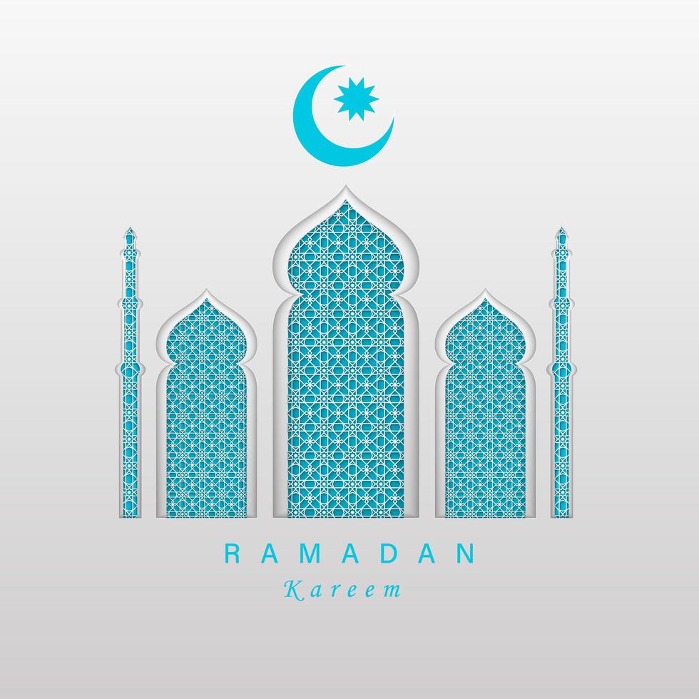 ramadan kareem concept horizontale banner vector