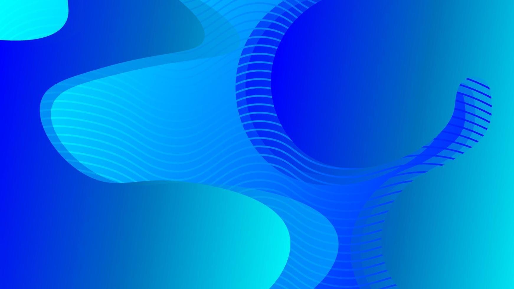 abstract vloeibaar golfpatroon verpakt in blauwe strepen vector