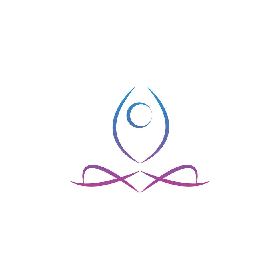 yoga logo abstract ontwerp vector sjabloon. lotus houding icoon logo illustratie.