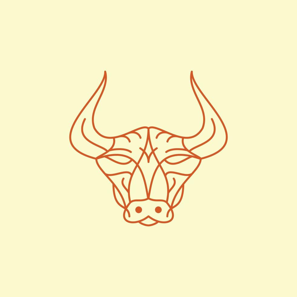 stier hoofd logo icoon vector illustratie.