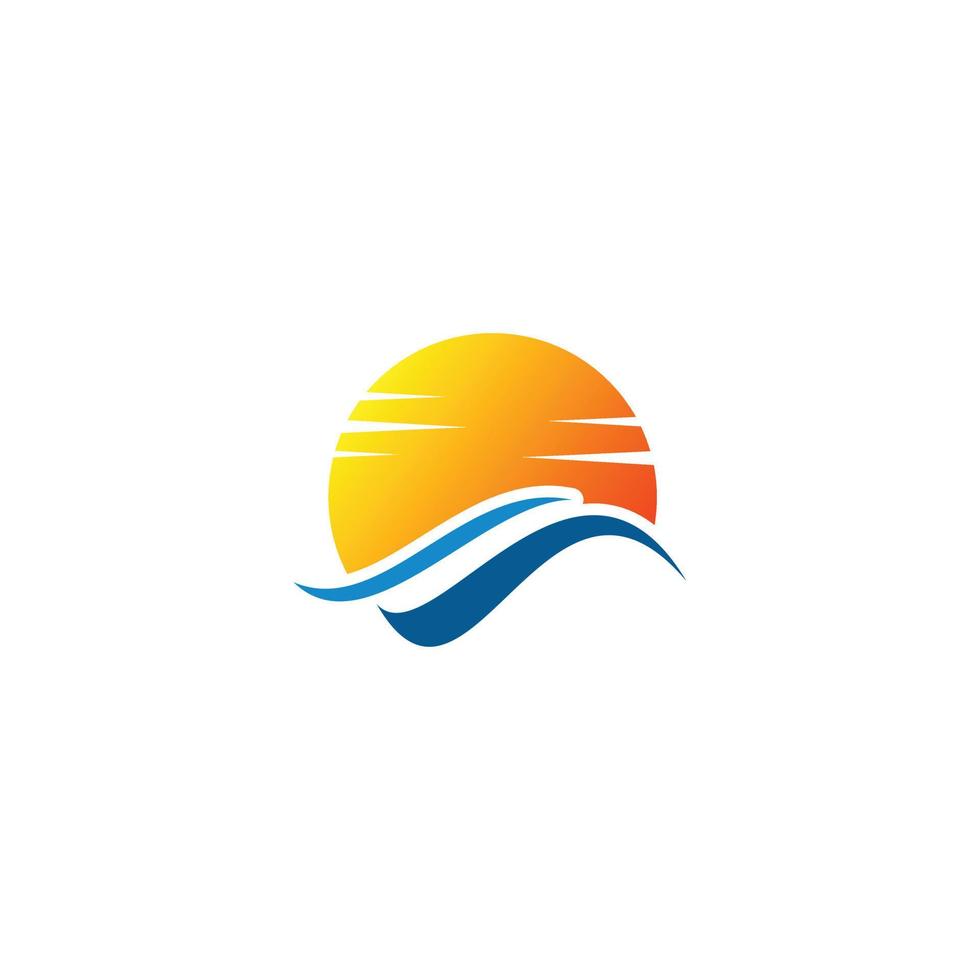 zon Golf logo vector icoon illustratie.