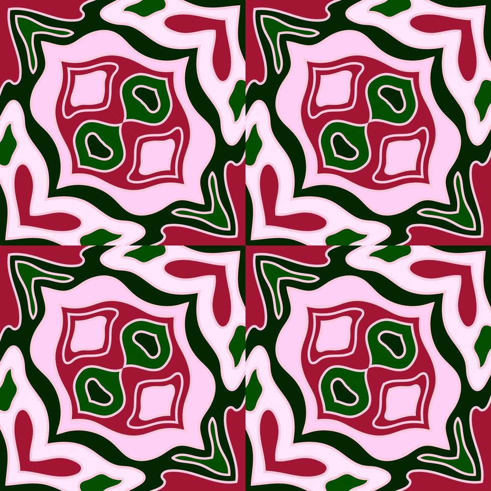 caleidoscoop naadloos patroon. hand- getrokken boho mozaïek- ornament. vector