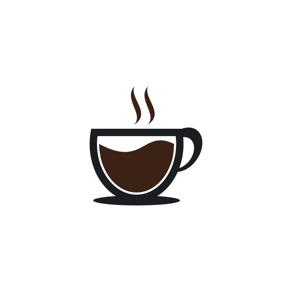 koffie glas logo vector