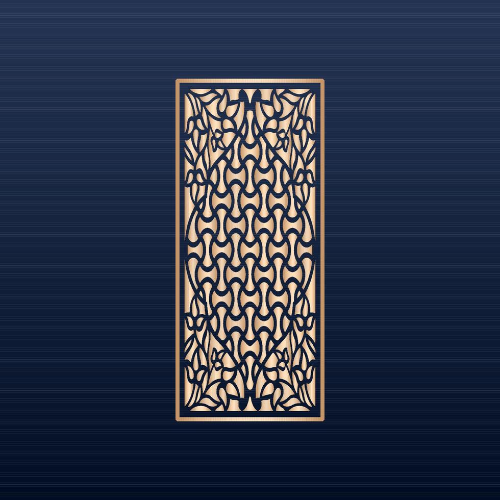 uitnodigingen met laser besnoeiing - goud Islamitisch ornament patronen verzameling - laser besnoeiing plein sier- panelen set. kabinet lijstwerk scherm- metaal ontwerp- hout snijwerk- vector decoratief dood gaan besnoeiing