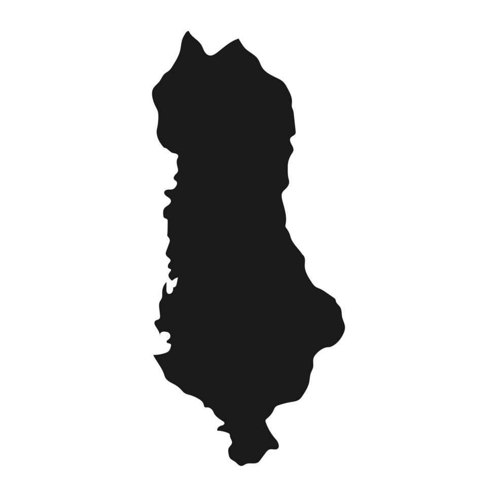 zeer gedetailleerde Albanië kaart met randen geïsoleerd op de achtergrond vector