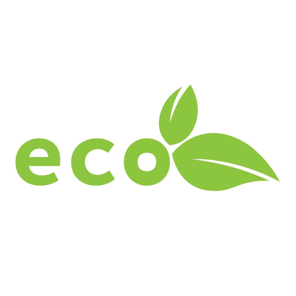 eco groen blad icoon bio natuur groen eco symbool voor web en business vector