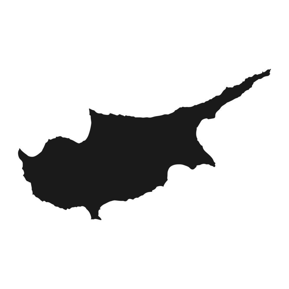 zeer gedetailleerd Cyprus kaart met borders geïsoleerd Aan achtergrond vector