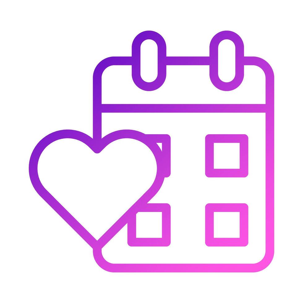 icoon helling Purper roze stijl Valentijn illustratie vector element en symbool perfect.