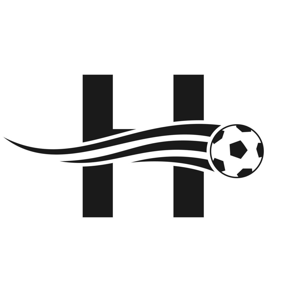 voetbal Amerikaans voetbal logo Aan brief h teken. voetbal club embleem concept van Amerikaans voetbal team icoon vector