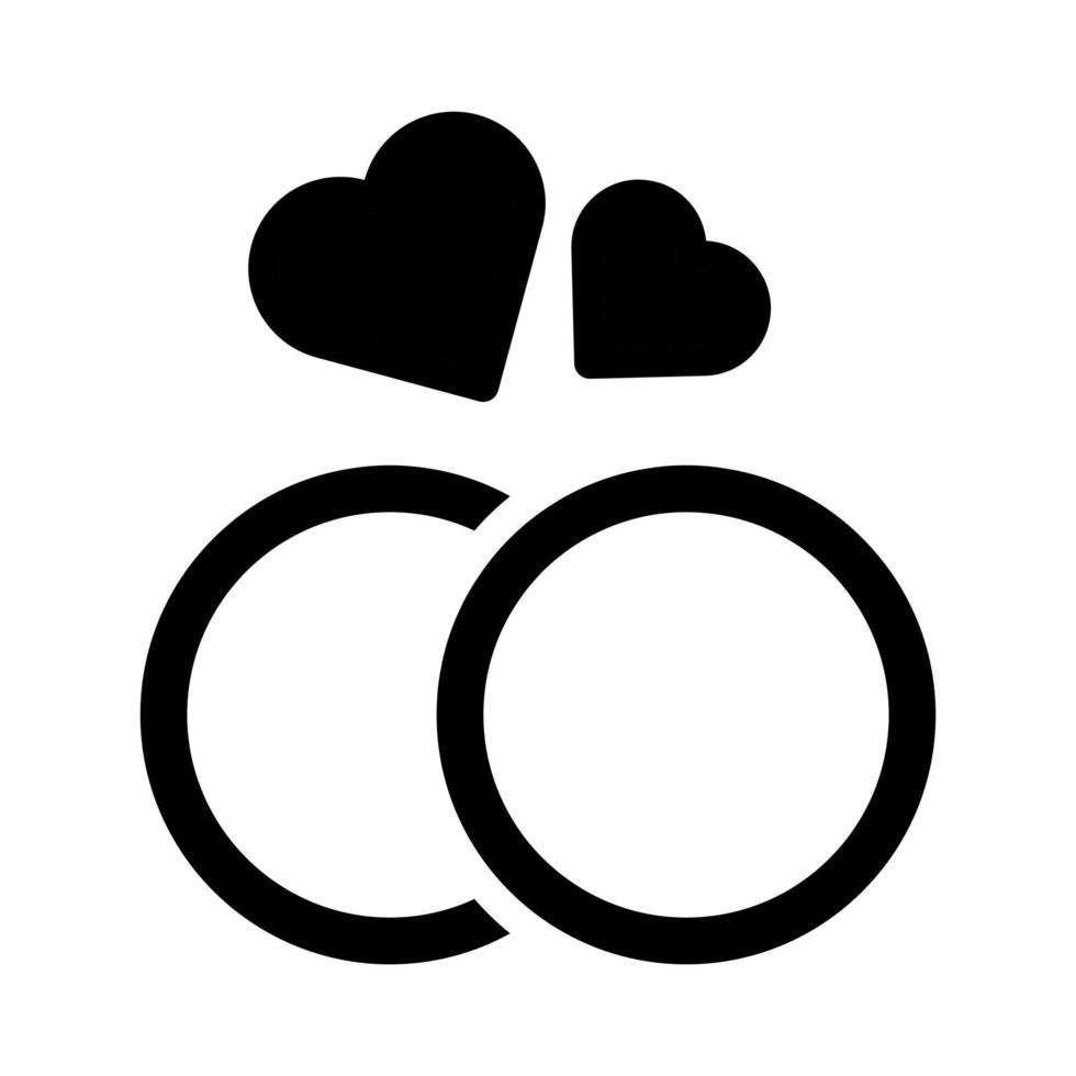 ring icoon helling solide Valentijn illustratie vector element en symbool perfect.