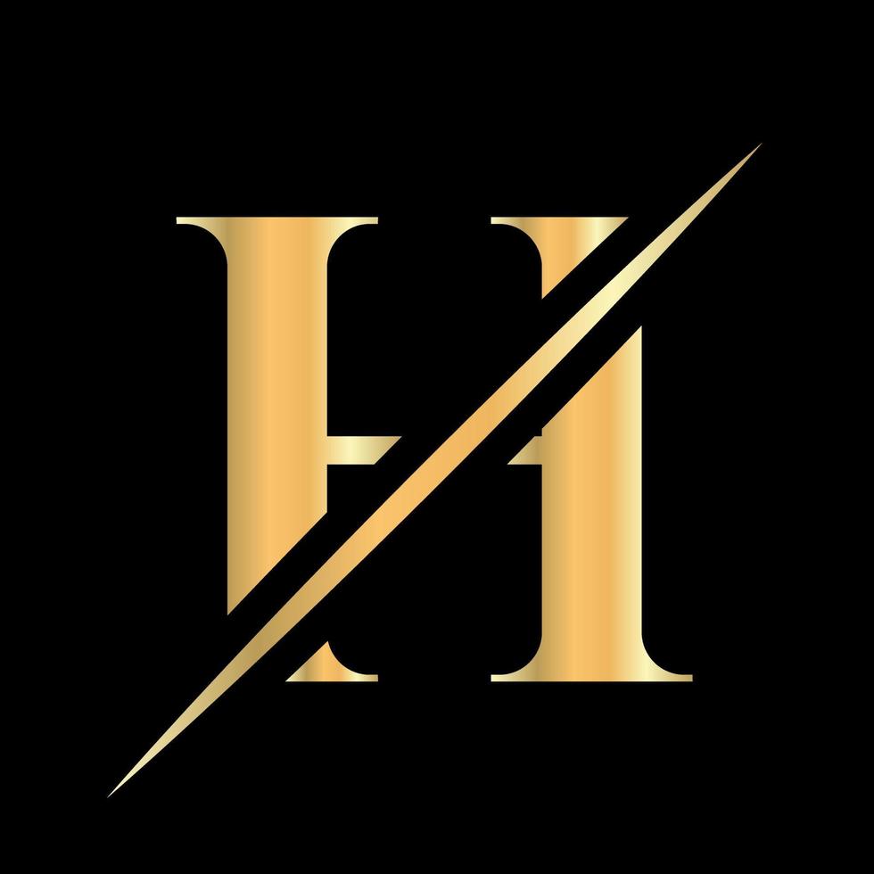 eerste monogram brief h logo ontwerp voor schoonheid, Koninklijk teken, luxe en mode, spa bedrijf vector sjabloon