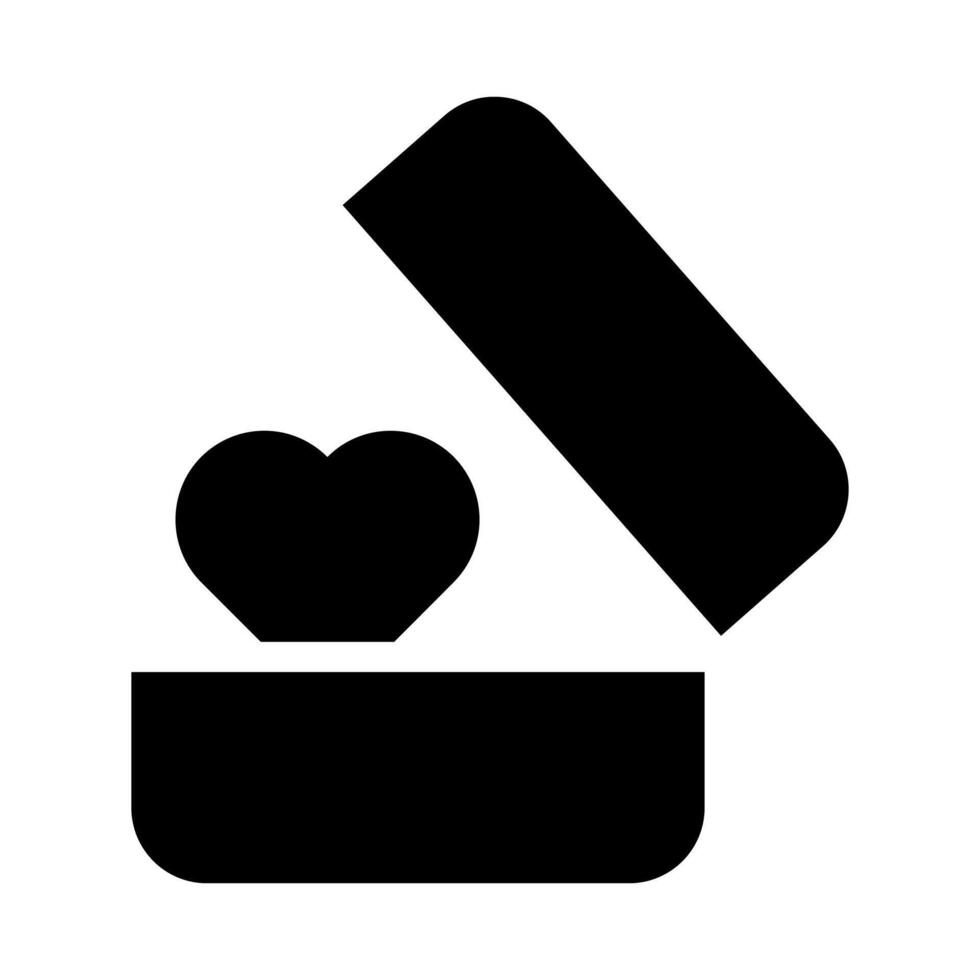 ring icoon helling solide Valentijn illustratie vector element en symbool perfect.