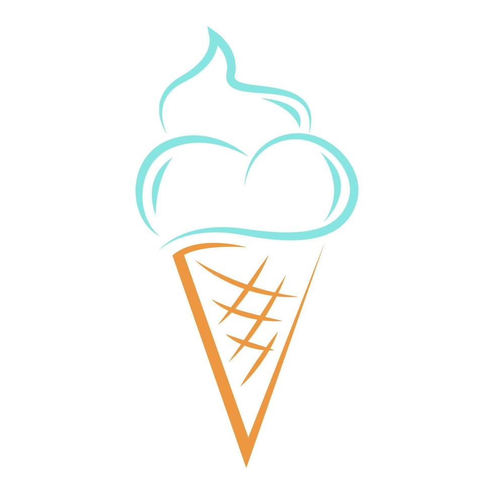 ijs room icoon logo ontwerp vector