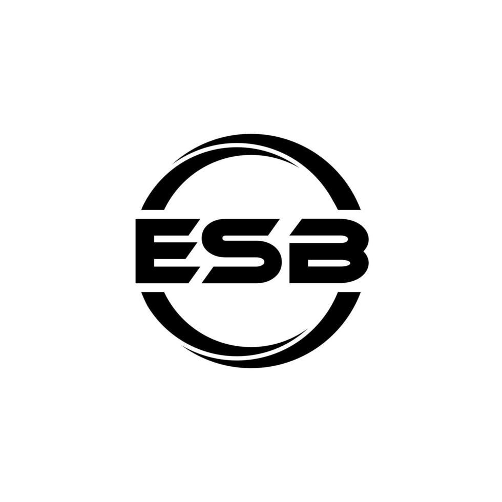 esb brief logo ontwerp in illustratie. vector logo, schoonschrift ontwerpen voor logo, poster, uitnodiging, enz.