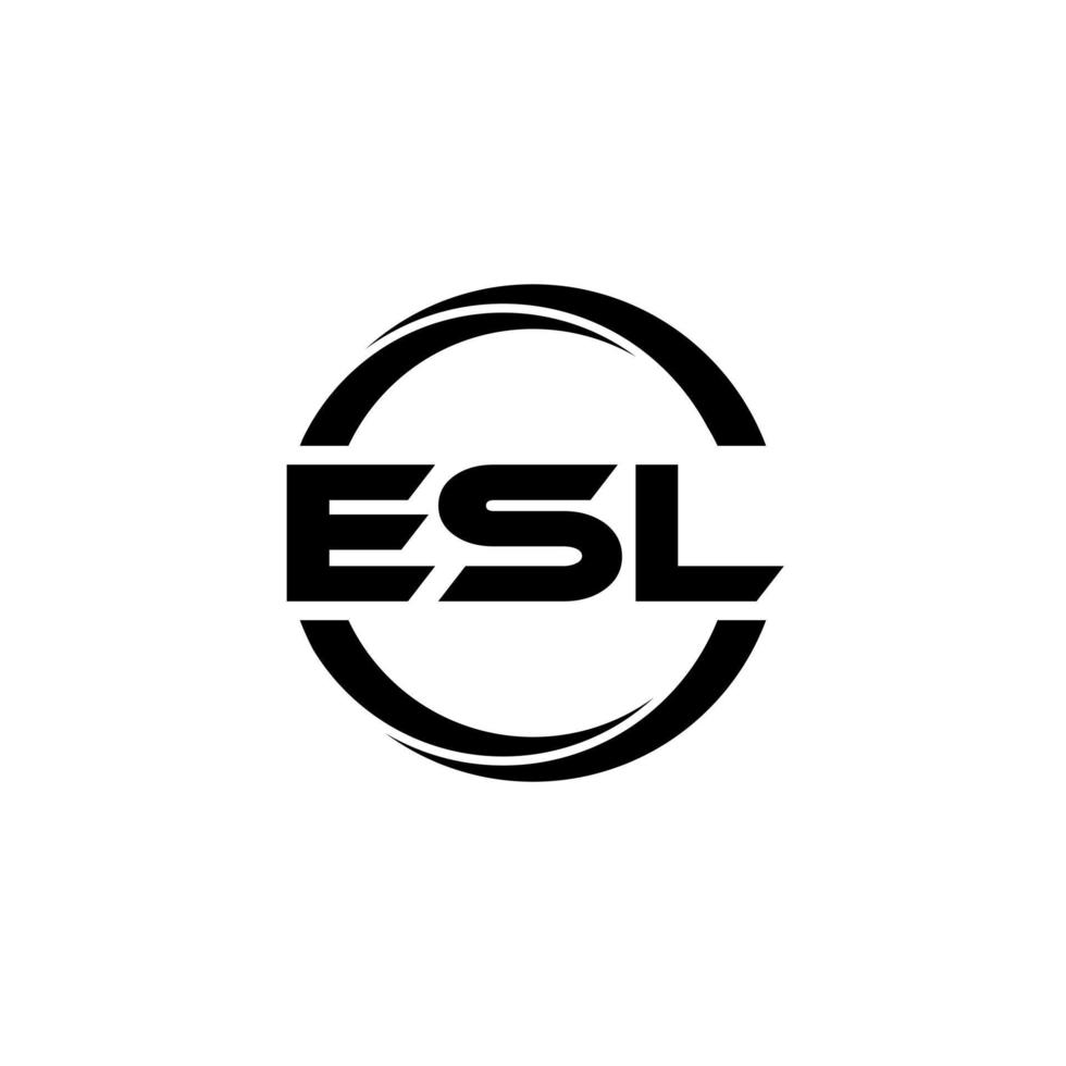 esl brief logo ontwerp in illustratie. vector logo, schoonschrift ontwerpen voor logo, poster, uitnodiging, enz.