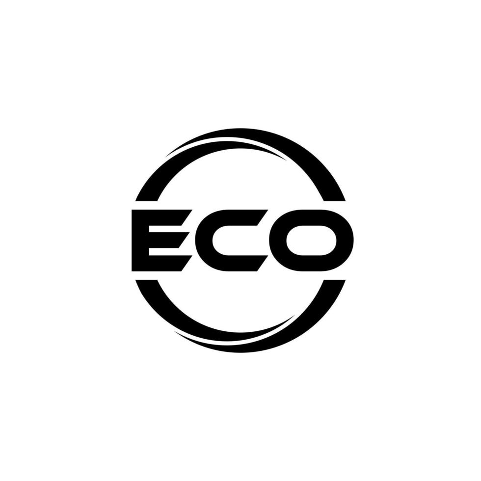 eco brief logo ontwerp in illustratie. vector logo, schoonschrift ontwerpen voor logo, poster, uitnodiging, enz.