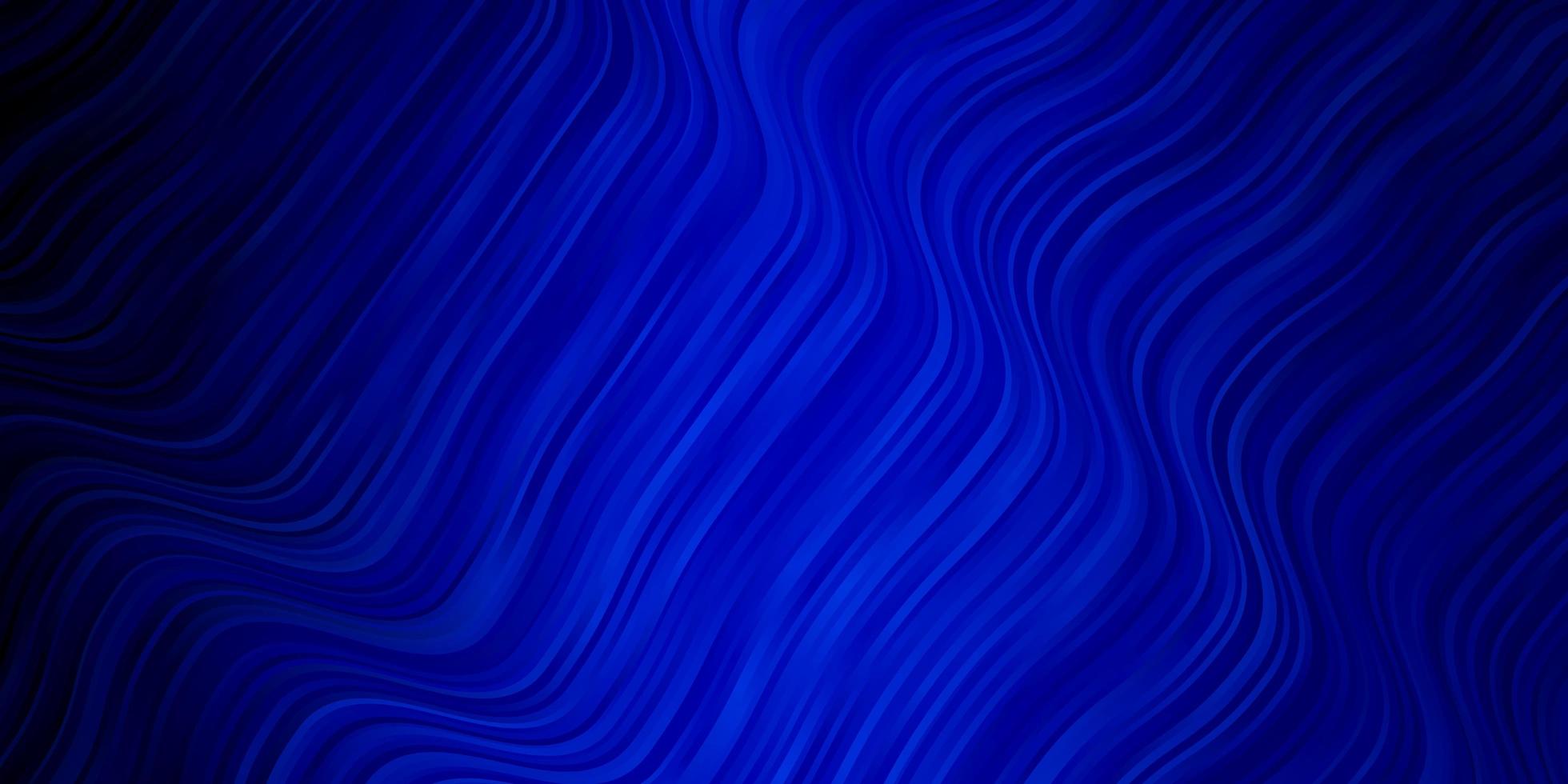 donkerblauw vector sjabloon met curven.