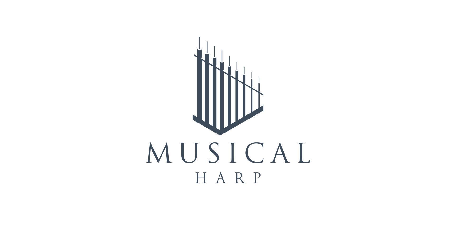 harp logo icoon ontwerp sjabloon vector illustratie met bedrijf kaart ontwerp.