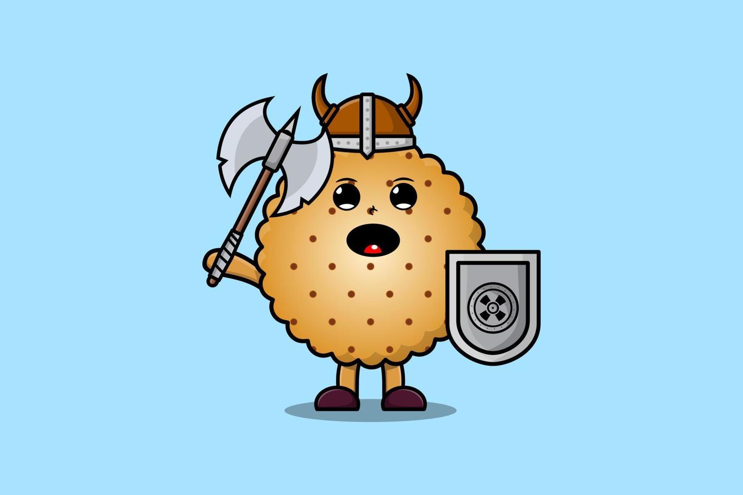 schattig tekenfilm karakter koekjes viking piraat vector