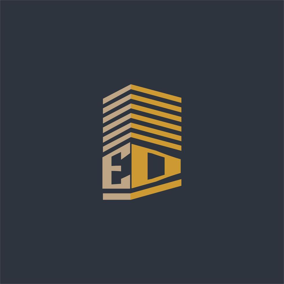 ed eerste monogram echt landgoed logo ideeën vector