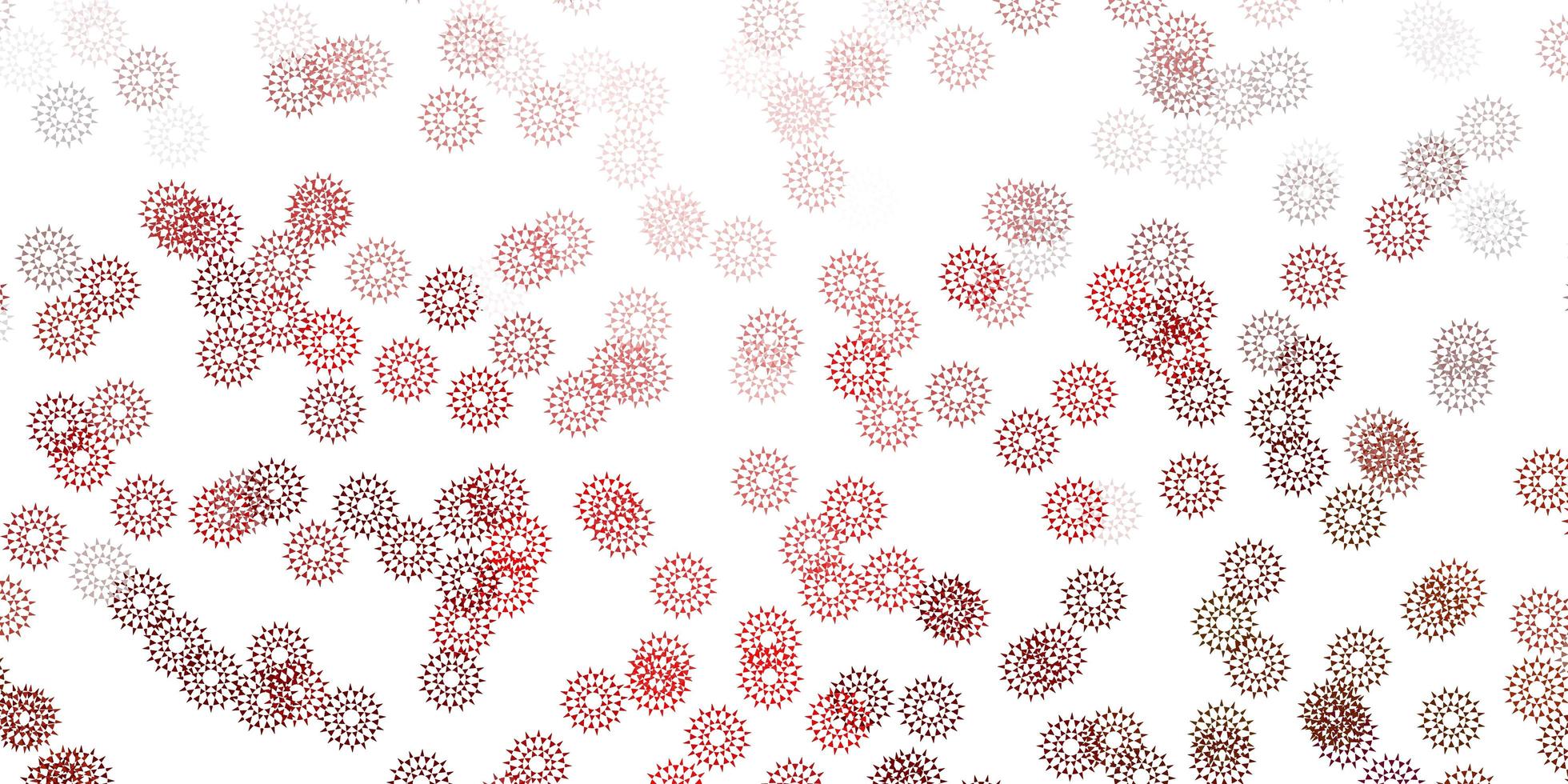 lichtoranje vector natuurlijk kunstwerk met bloemen.