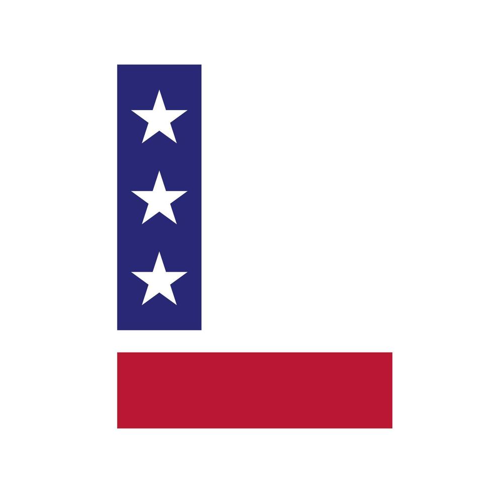 eerste brief l Amerikaans logo voor bedrijf, zakelijke en bedrijf identiteit. Verenigde Staten van Amerika Amerikaans logo vector