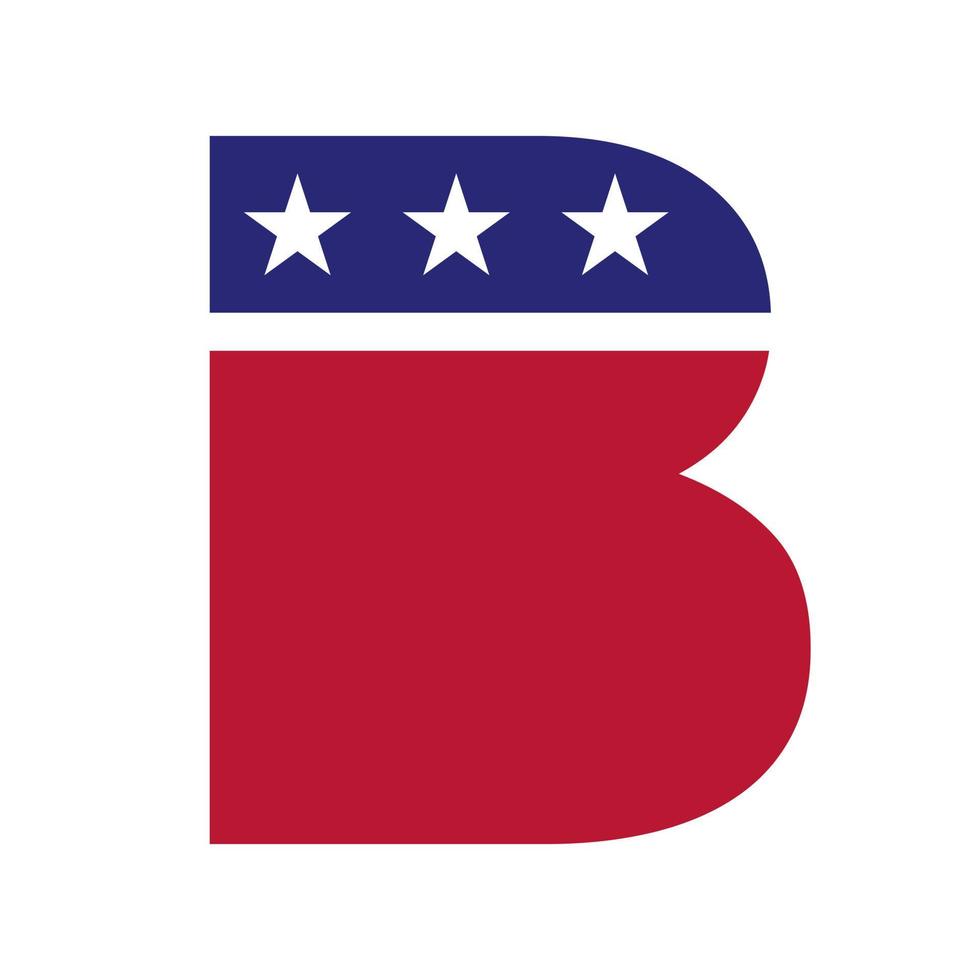 eerste brief b Amerikaans logo voor bedrijf, zakelijke en bedrijf identiteit. Verenigde Staten van Amerika Amerikaans logo vector