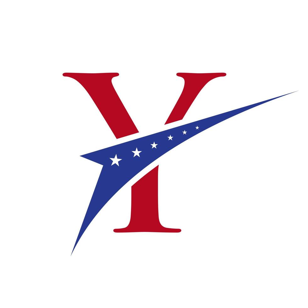 eerste brief y Amerikaans logo voor bedrijf, zakelijke en bedrijf identiteit. Verenigde Staten van Amerika Amerikaans logo vector