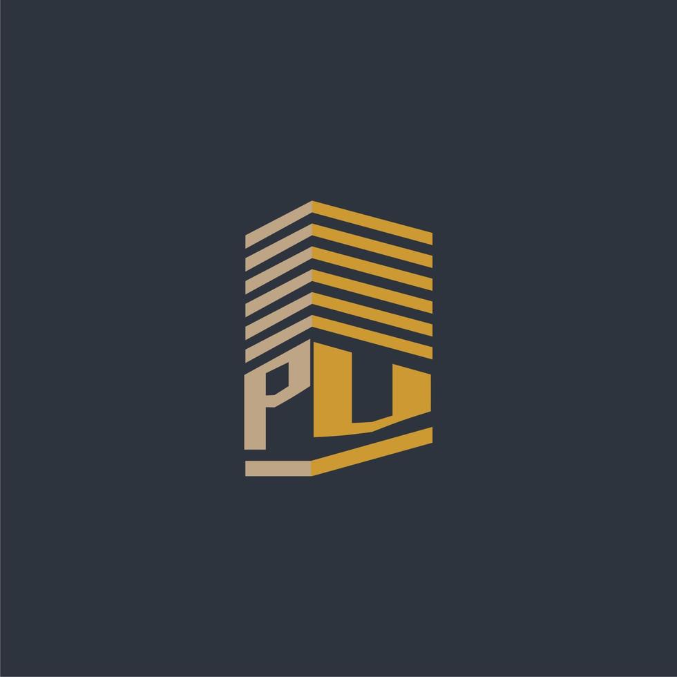 pv eerste monogram echt landgoed logo ideeën vector