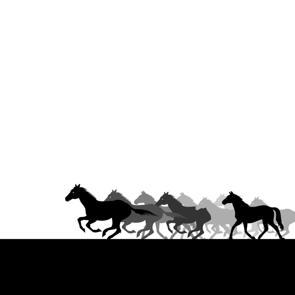 paard gemaakt van paarden. een vector illustratie