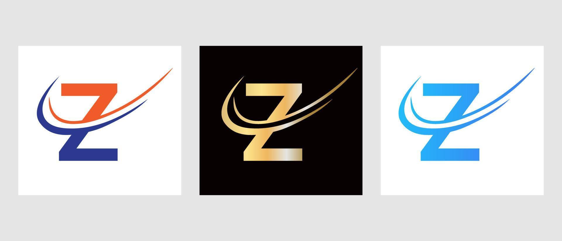 eerste brief z logo ontwerp sjabloon. monogram logotype symbool vector