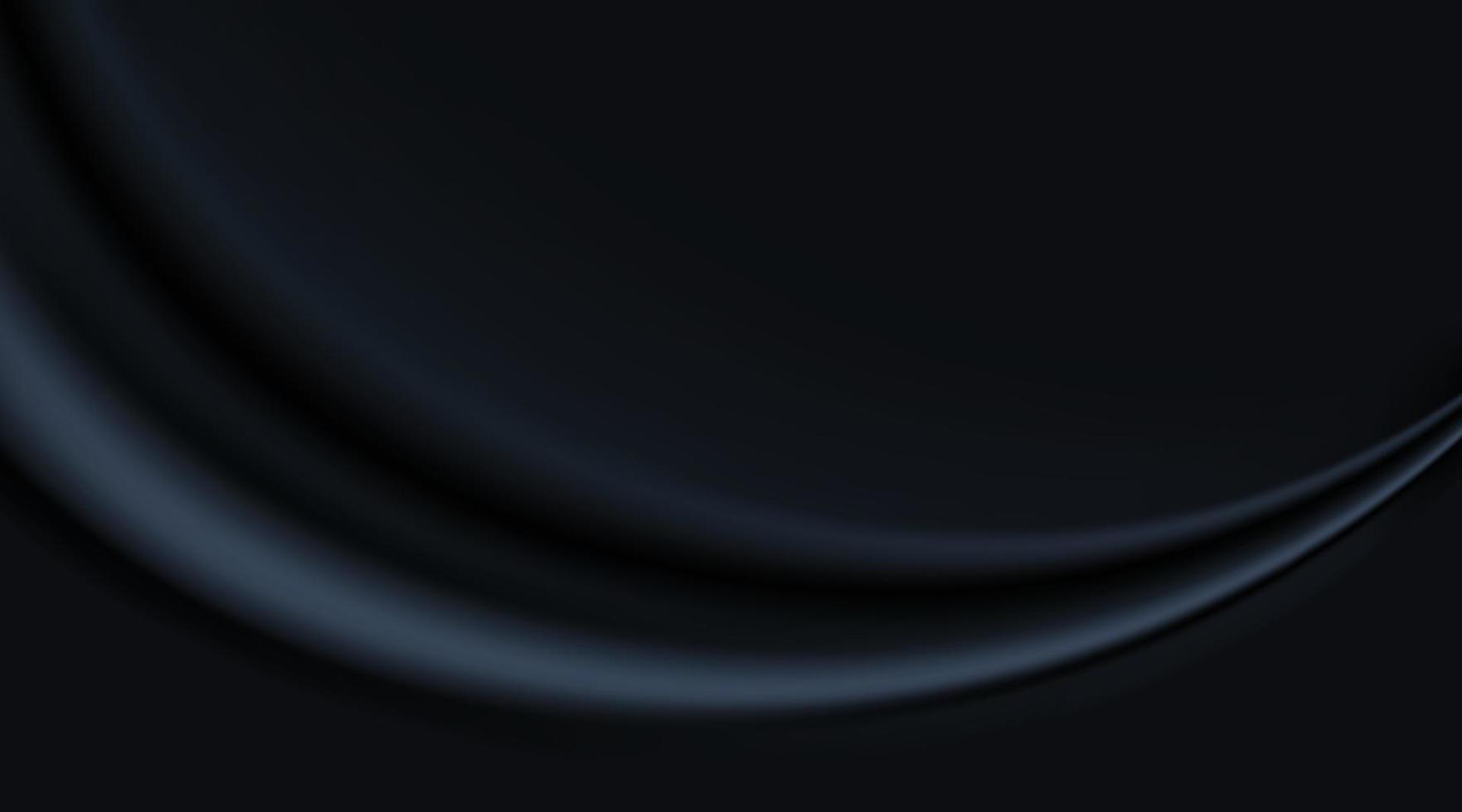 zwart abstract kromme illustratie Aan donker achtergrond vector