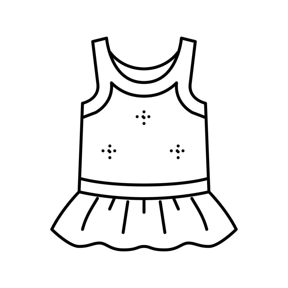 hoofdband meisje baby kleding lijn icoon vector illustratie