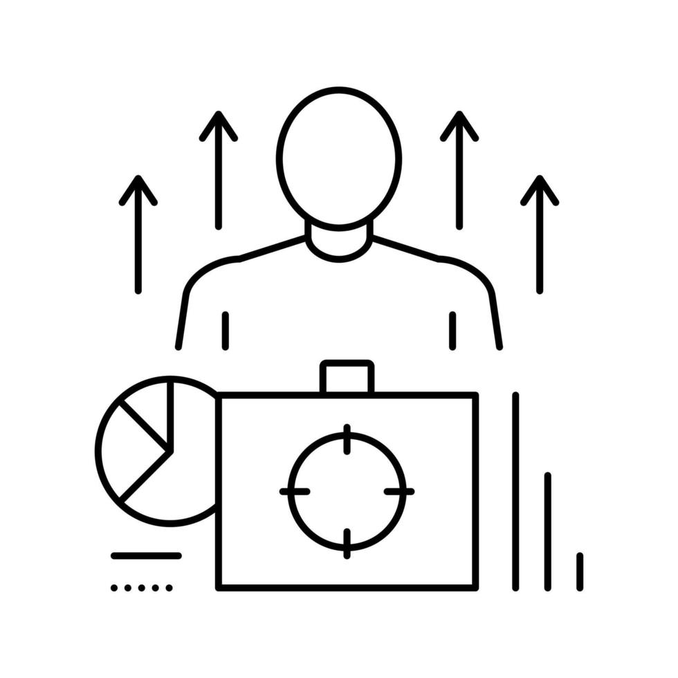 zakelijke expert lijn pictogram vectorillustratie vector