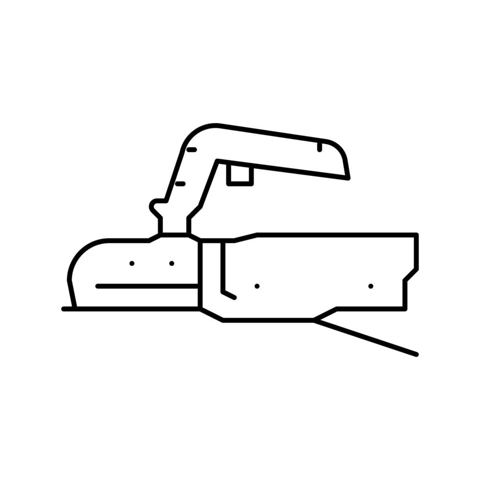 koppelmechanisme aanhangwagen lijn pictogram vectorillustratie vector