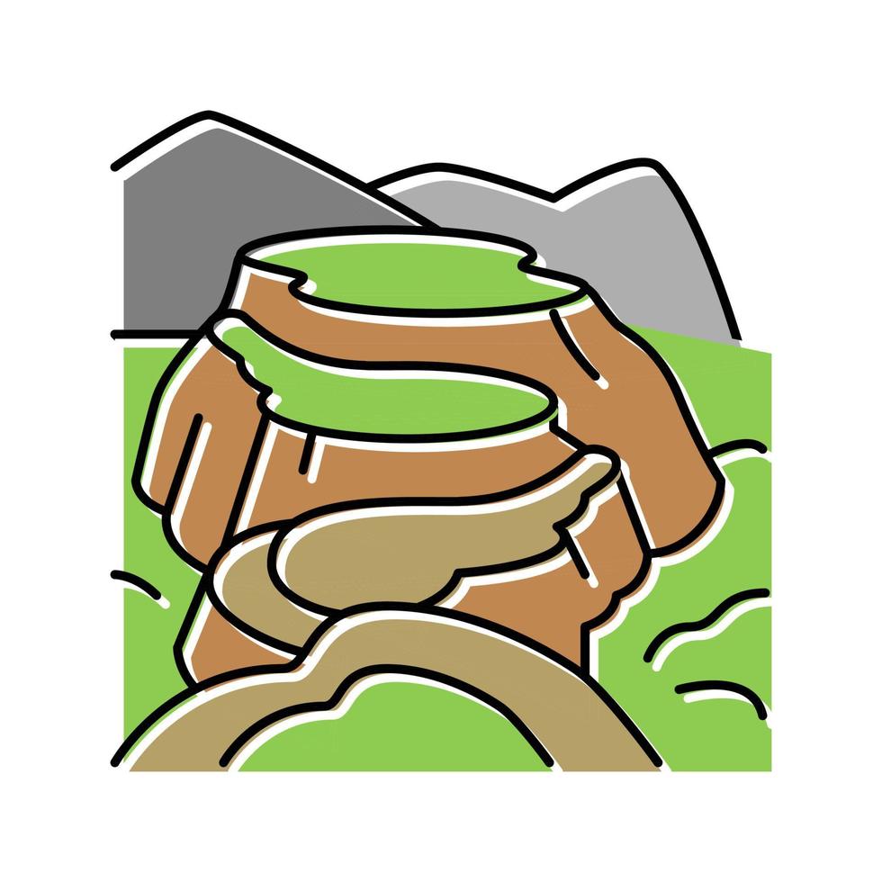 ciudad perdida kleur pictogram vectorillustratie vector