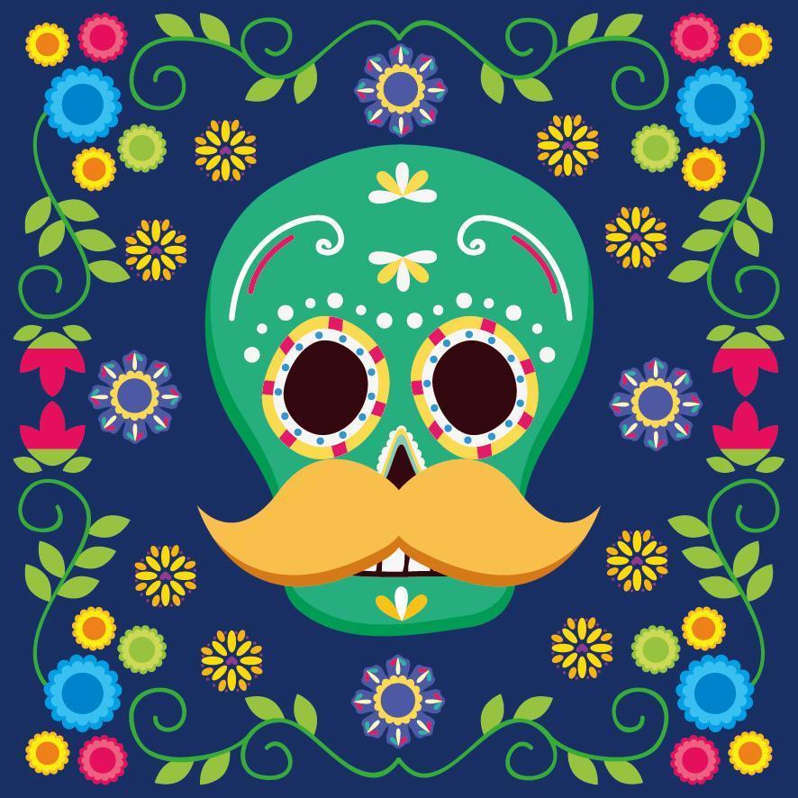 Mexicaanse schedel vector ontwerp