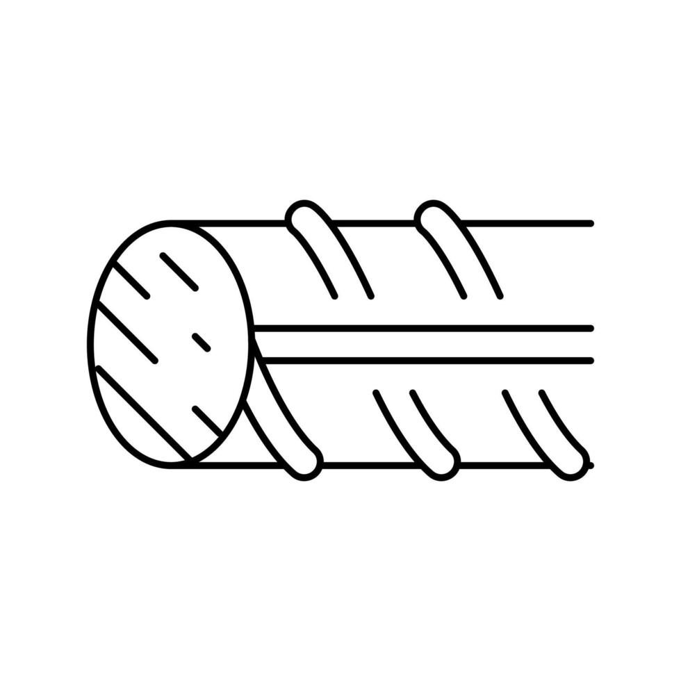 basalt wapening lijn pictogram vectorillustratie vector