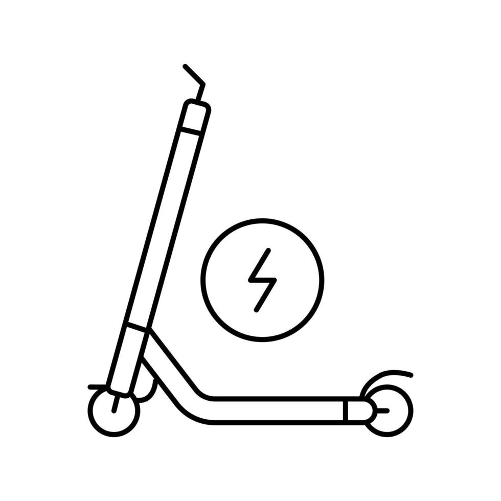 elektrische kick scooter lijn pictogram vectorillustratie vector