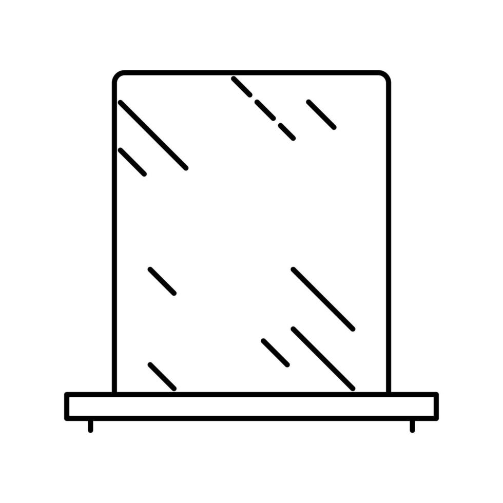 badkamer spiegel lijn pictogram vectorillustratie vector