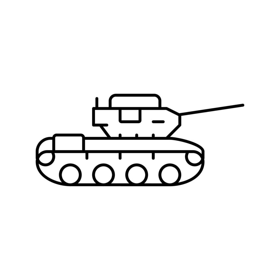 tank machine lijn pictogram vectorillustratie vector