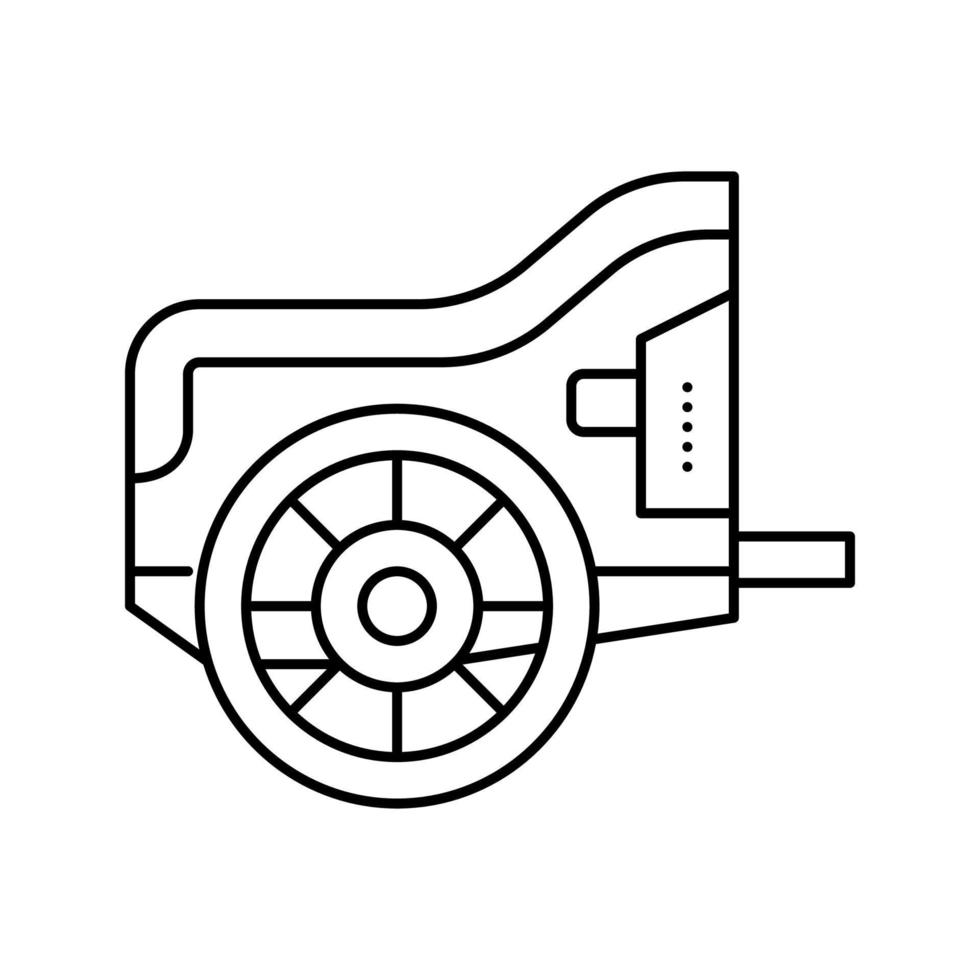 strijdwagen oude griekenland lijn pictogram vectorillustratie vector