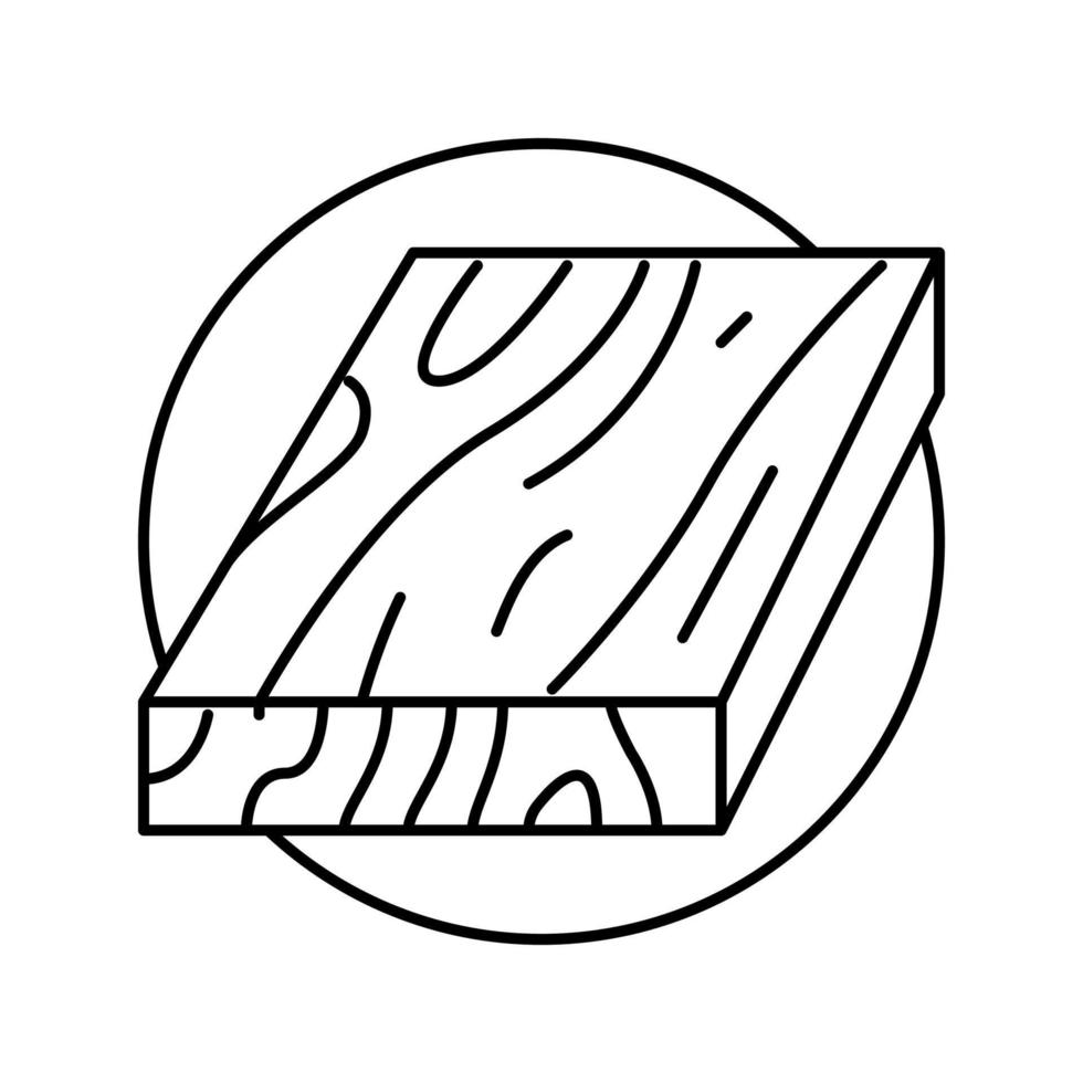 bord houten vloer lijn pictogram vectorillustratie vector