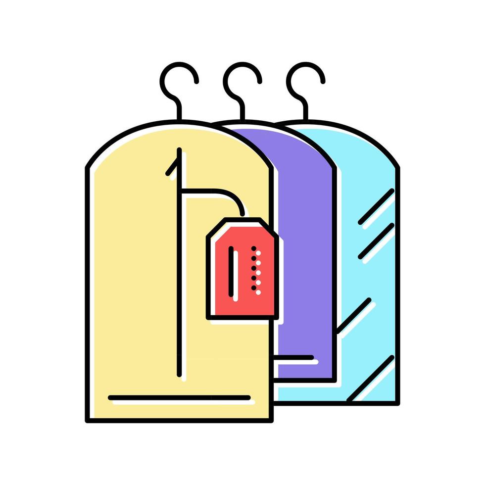 schone kleren in stomerij service kleur pictogram vectorillustratie vector