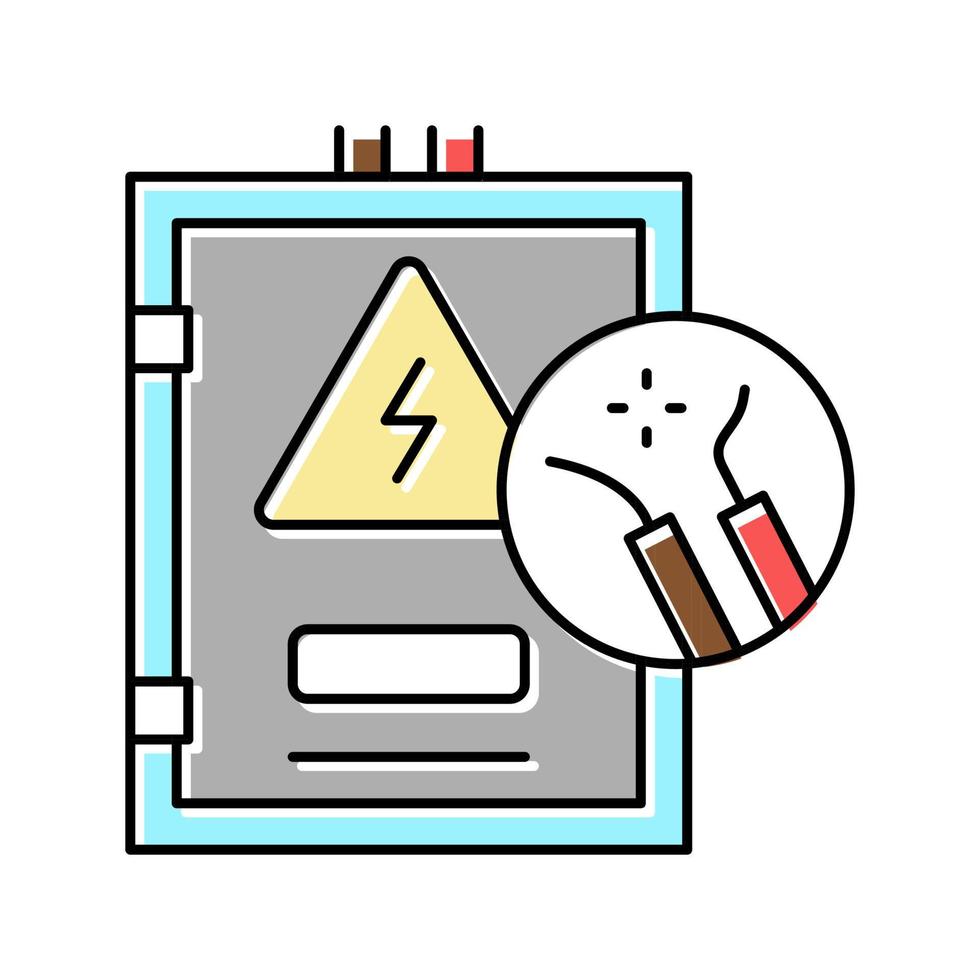 elektrische reparatie kleur pictogram vectorillustratie vector